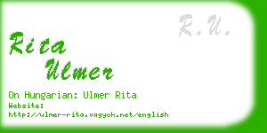 rita ulmer business card